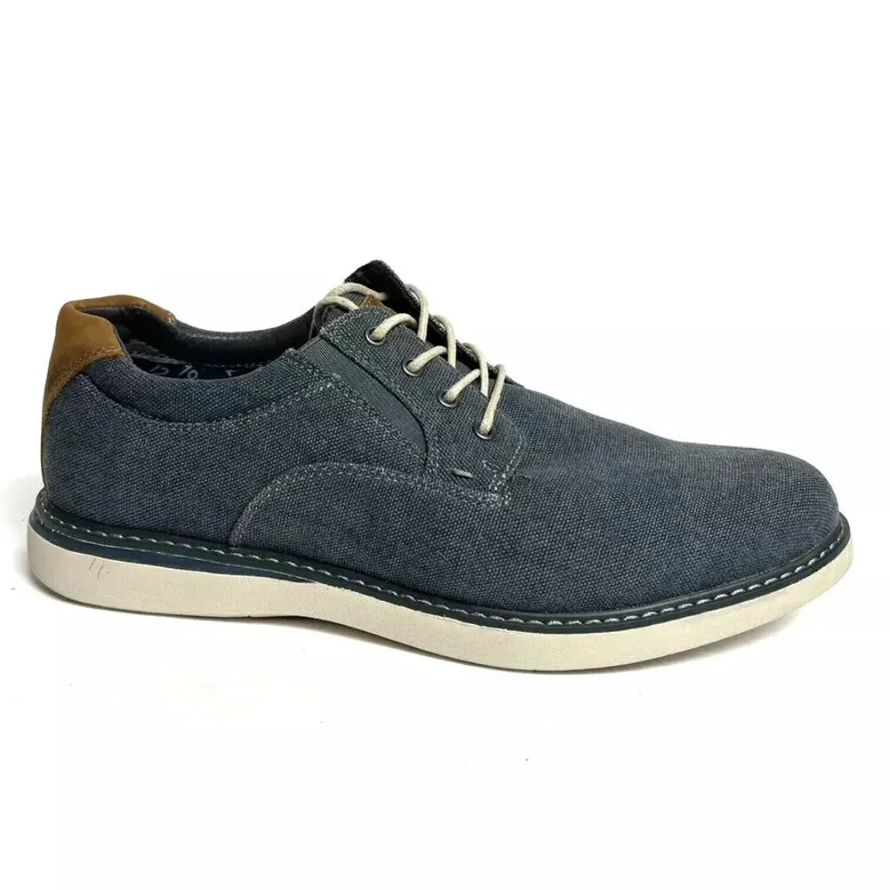 Nunn Bush Mens Bayridge Canvas Oxford Blue 10W